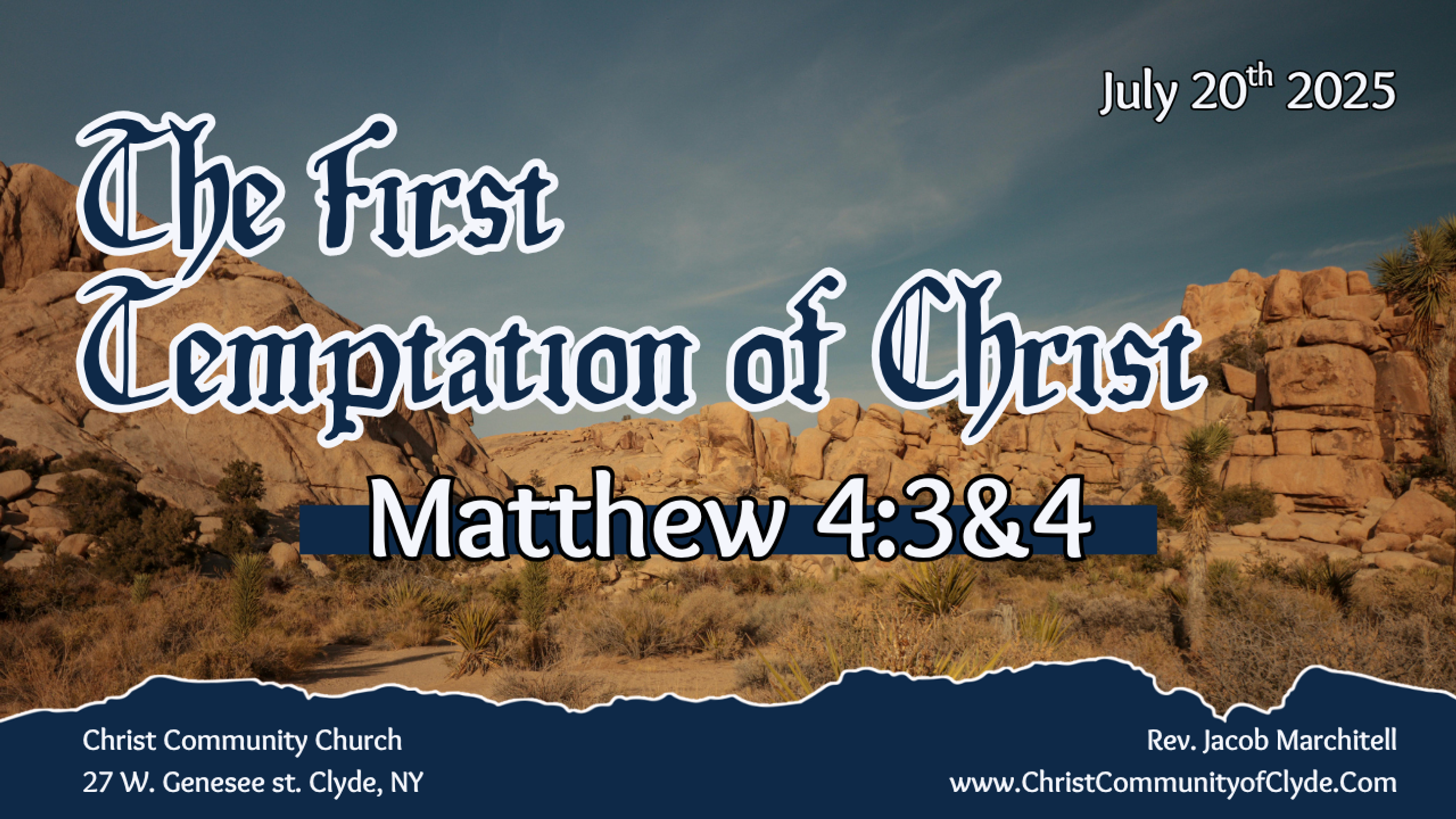 The First Temptation of Chirst